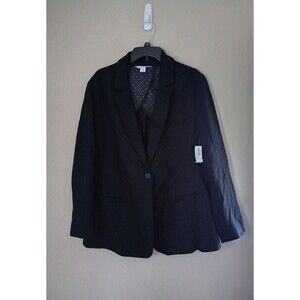 NWT Old Navy Black One Button Blazer Size 2X